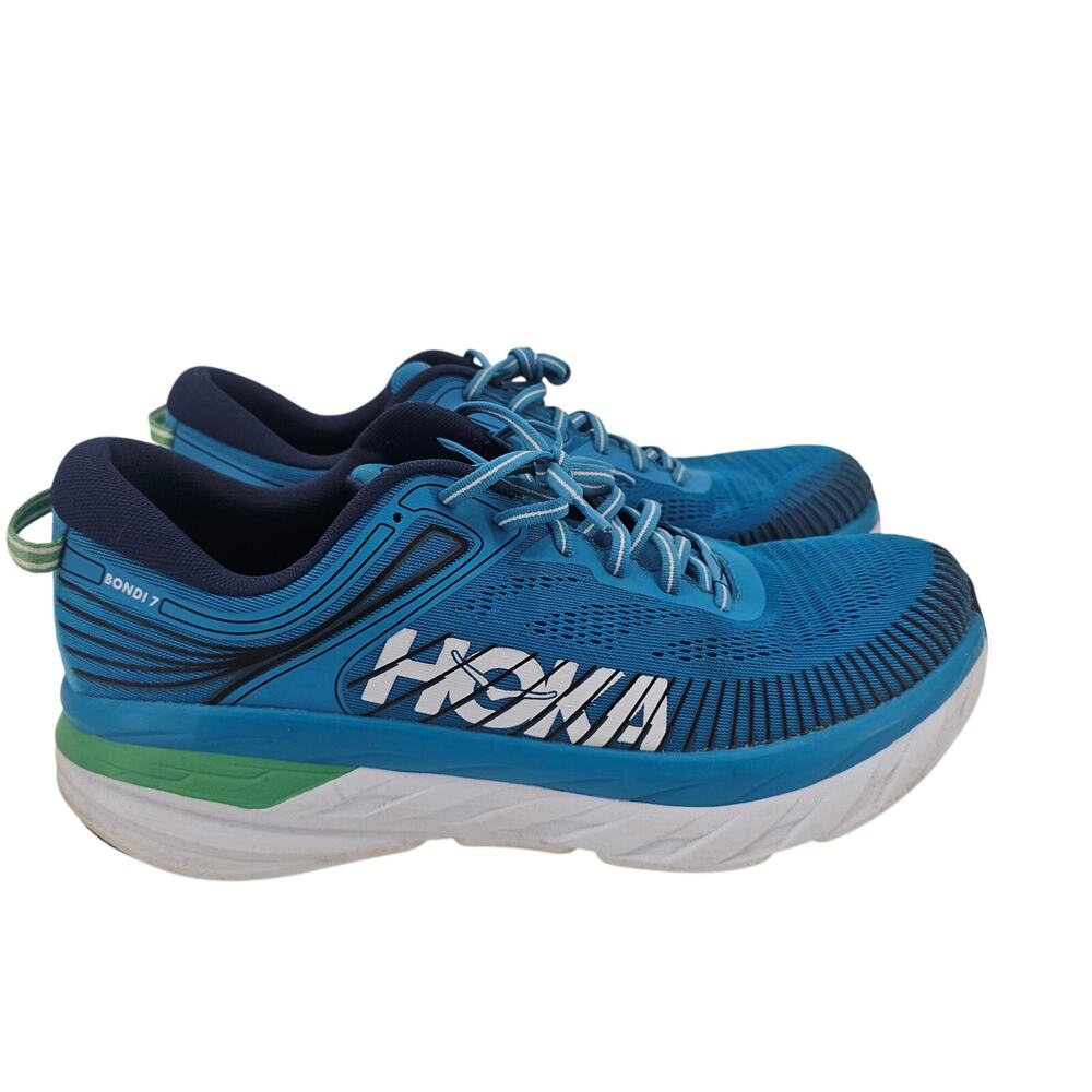 Hoka One One Bondi 7 Running Shoe Sneakers Ibiza Blue Men's 12.5 1110518